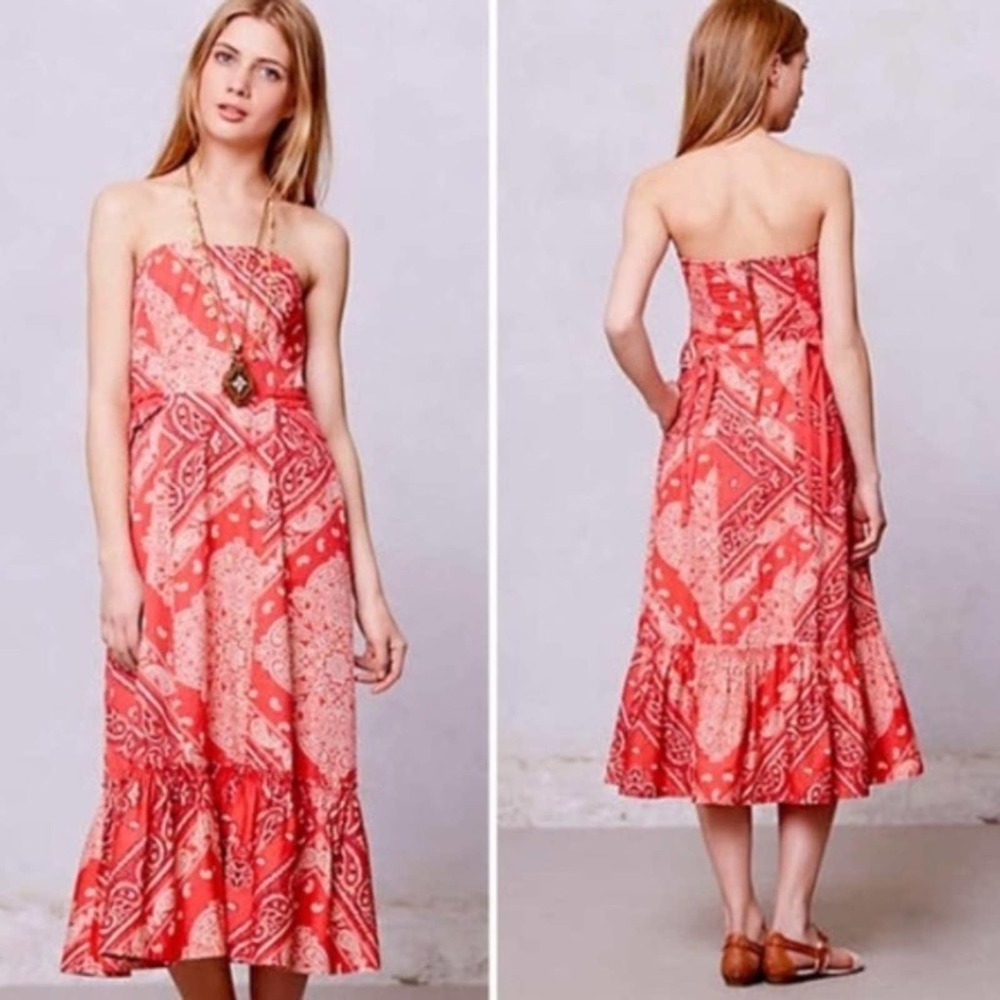Holding Horses Red Bandana Print Dress size 2
